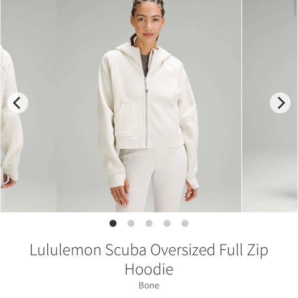 lululemon athletica Tops - lululemon athletica Bone Oversized Full Zip Hoodie